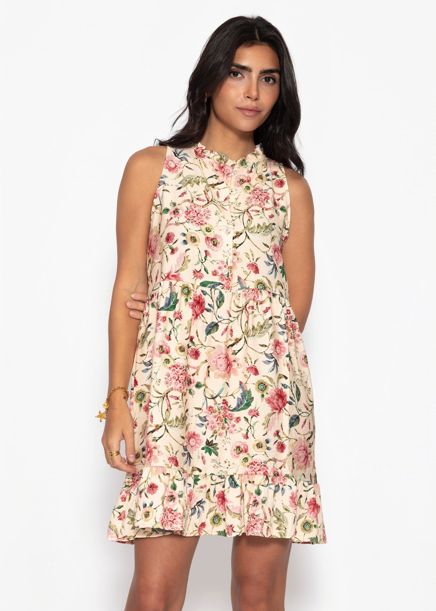 Ofelia | Vestido floral · Beige