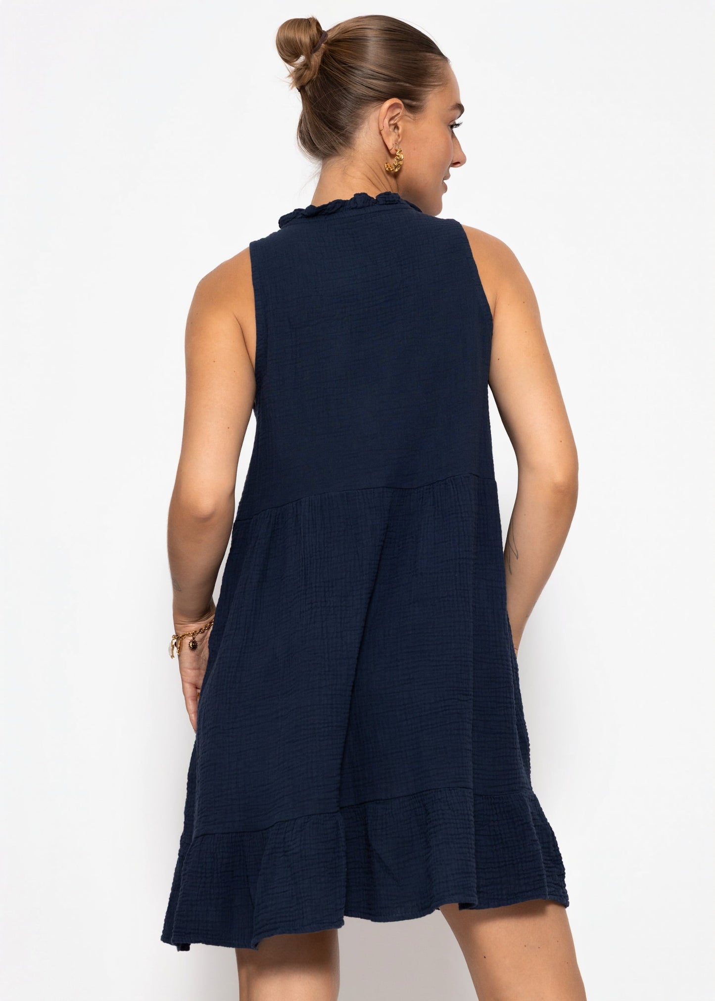 Aina | Vestido de muselina · Azul marino