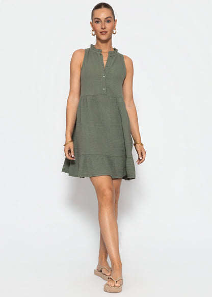 Aina | Vestido de muselina · Caqui
