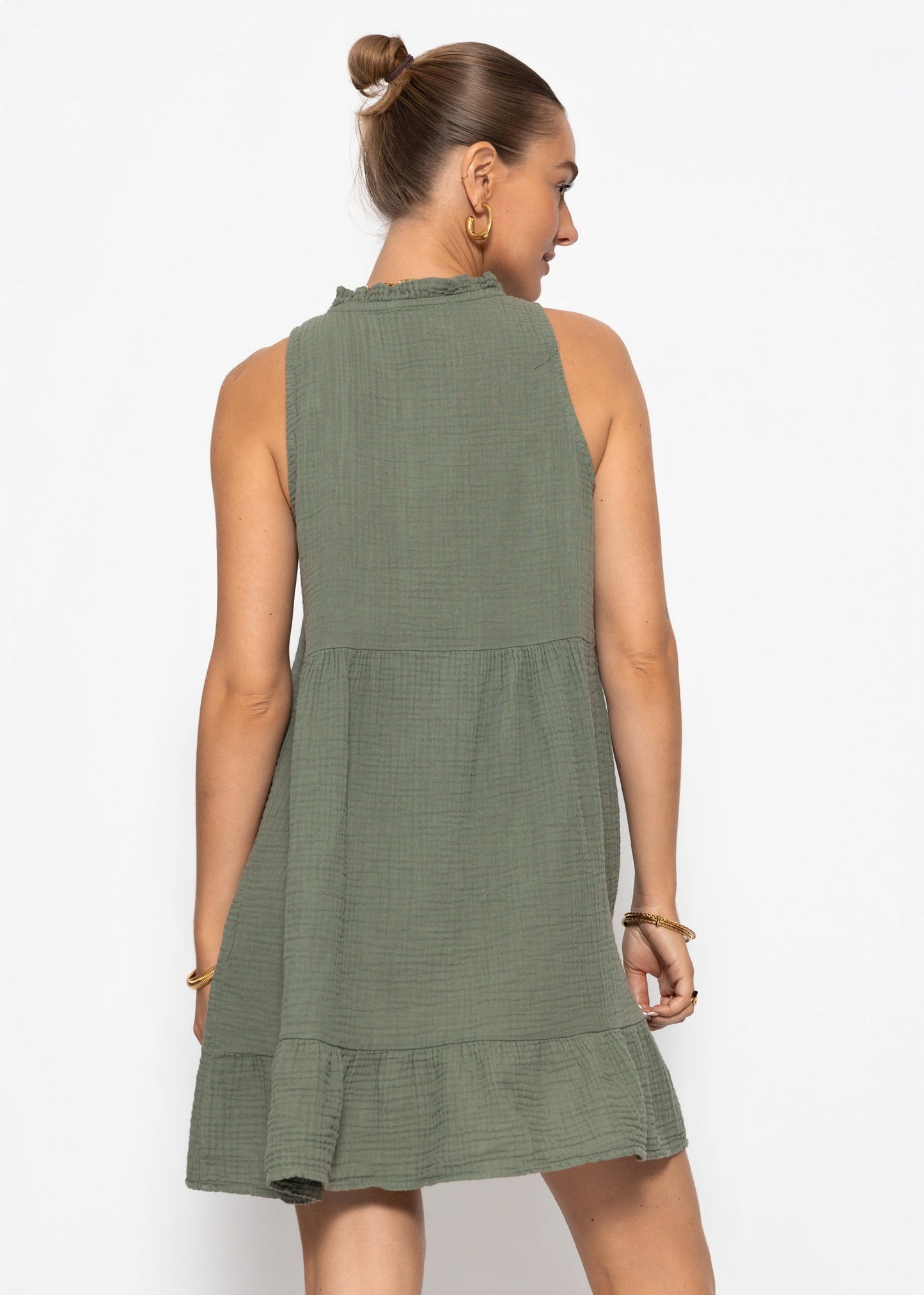 Aina | Vestido de muselina · Caqui