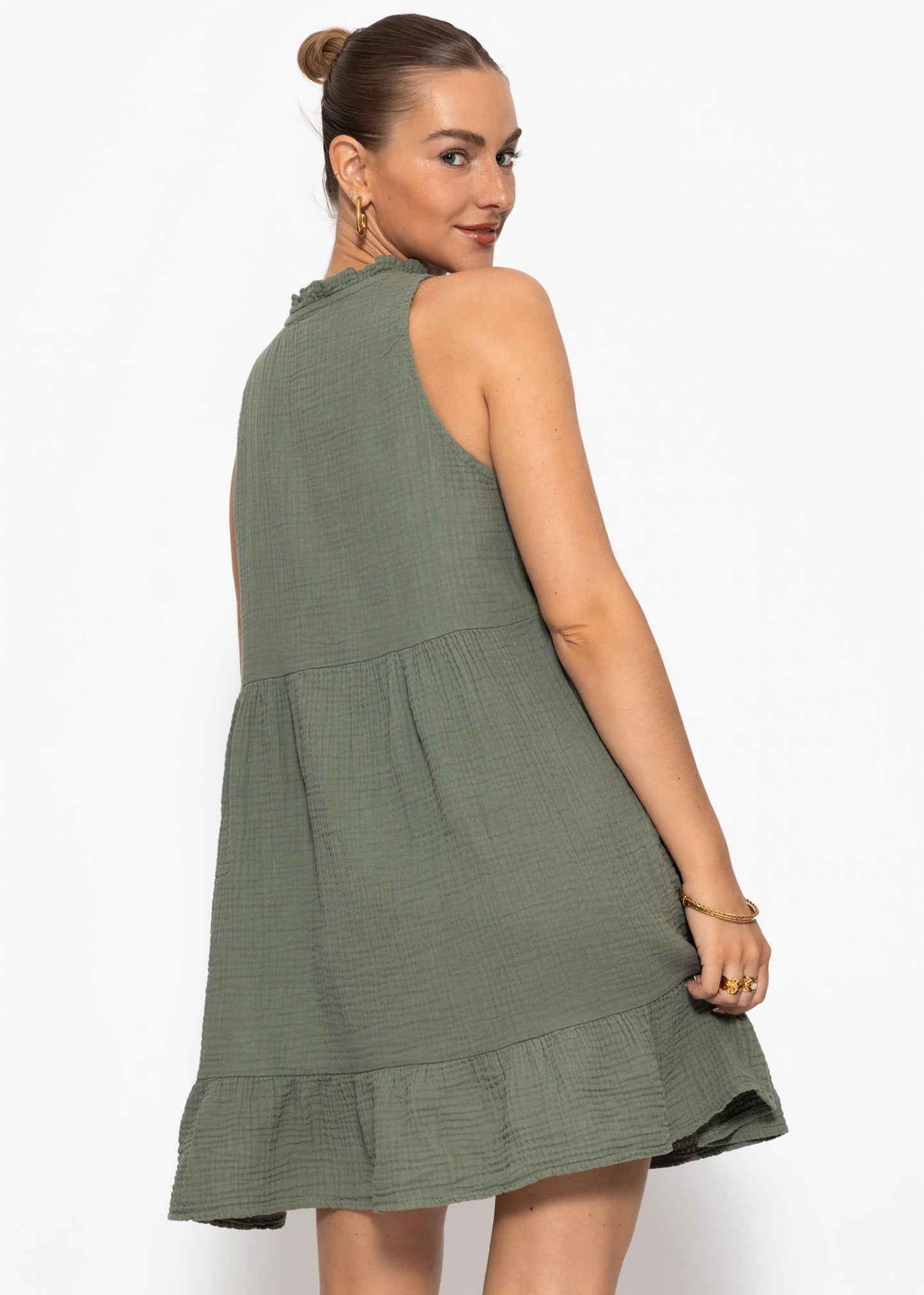 Aina | Vestido de muselina · Caqui