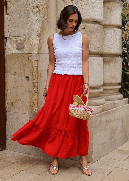 Delfina | Top de muselina · Blanco