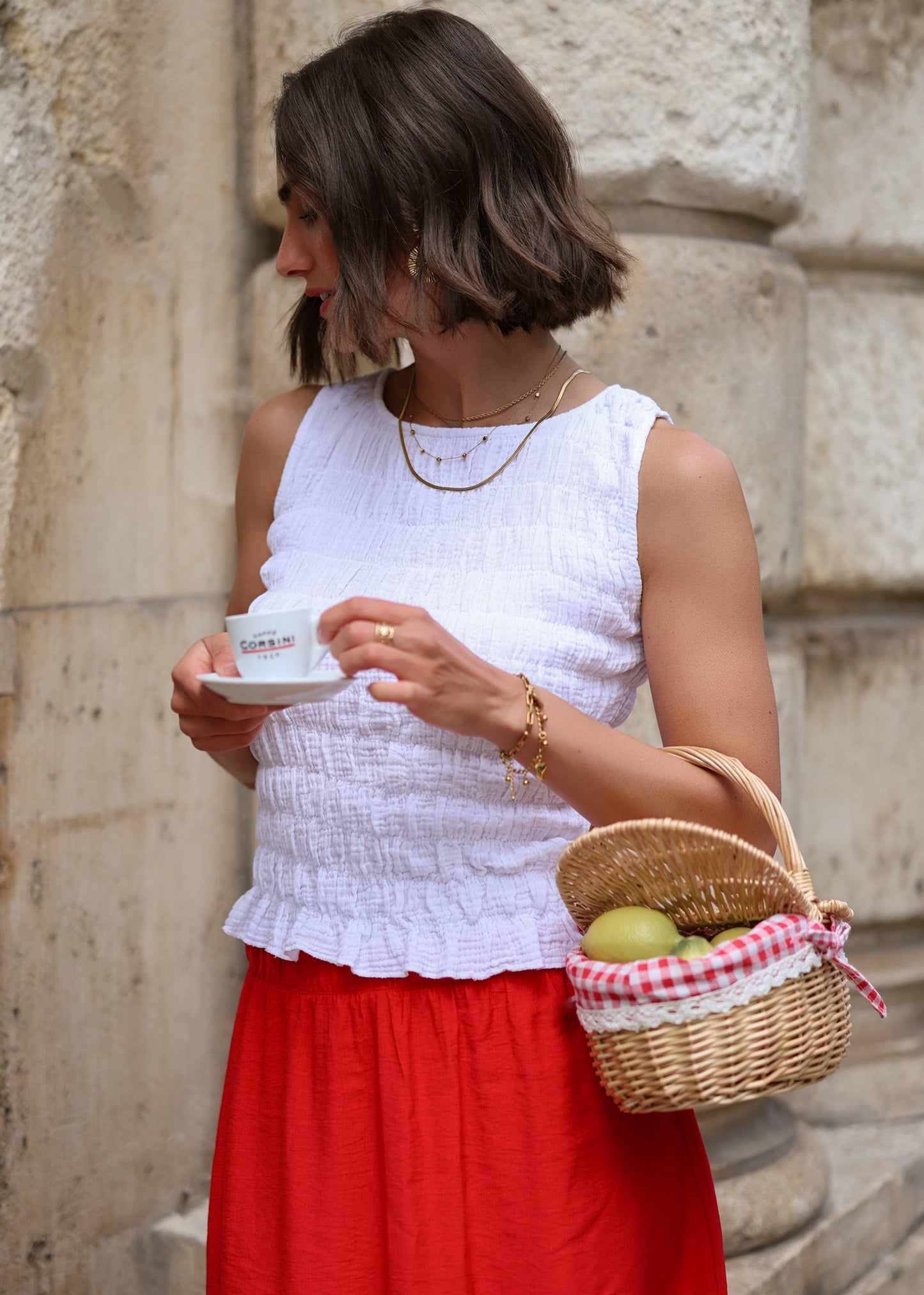 Delfina | Top de muselina · Blanco