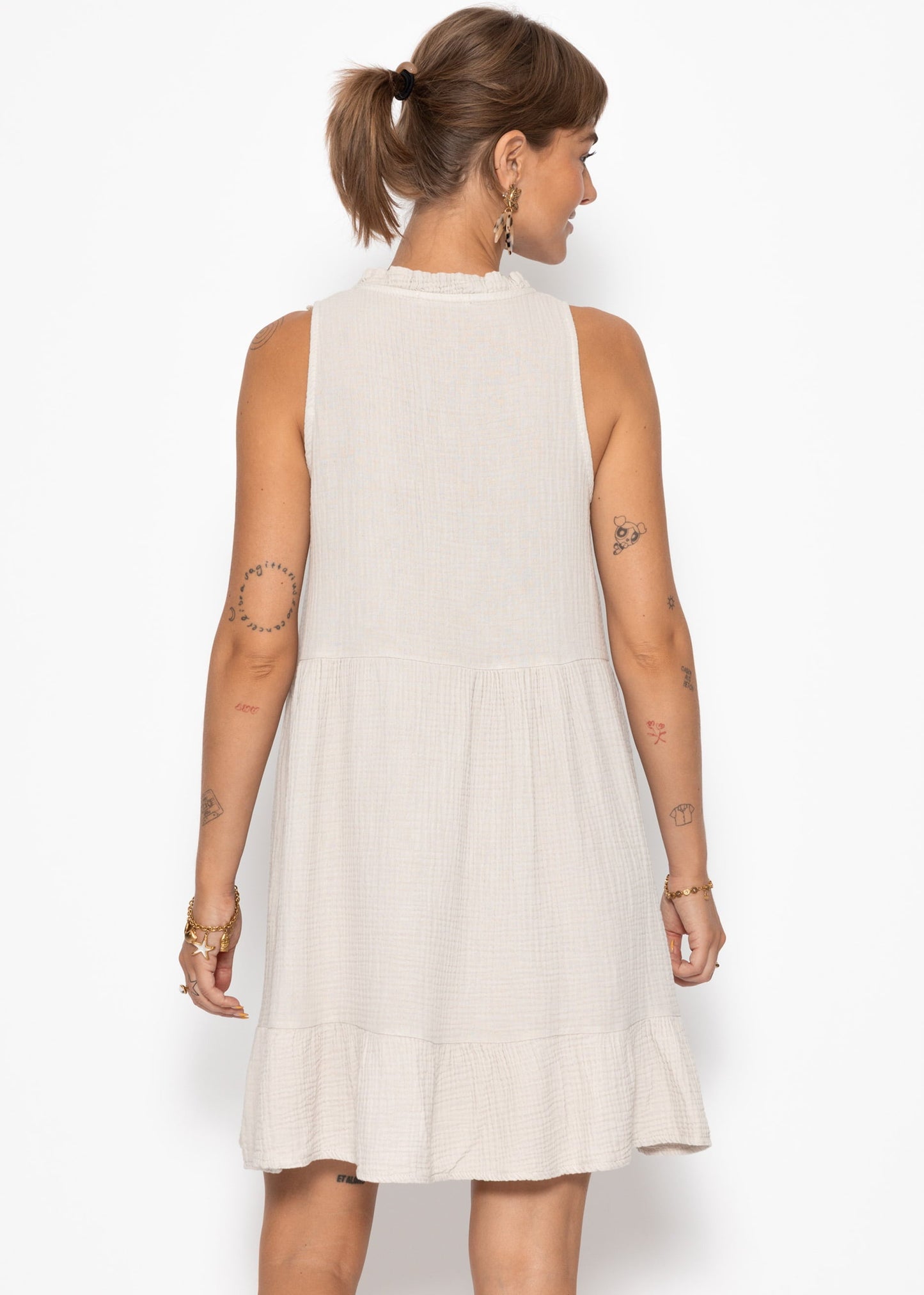 Aina | Vestido de muselina · Beige