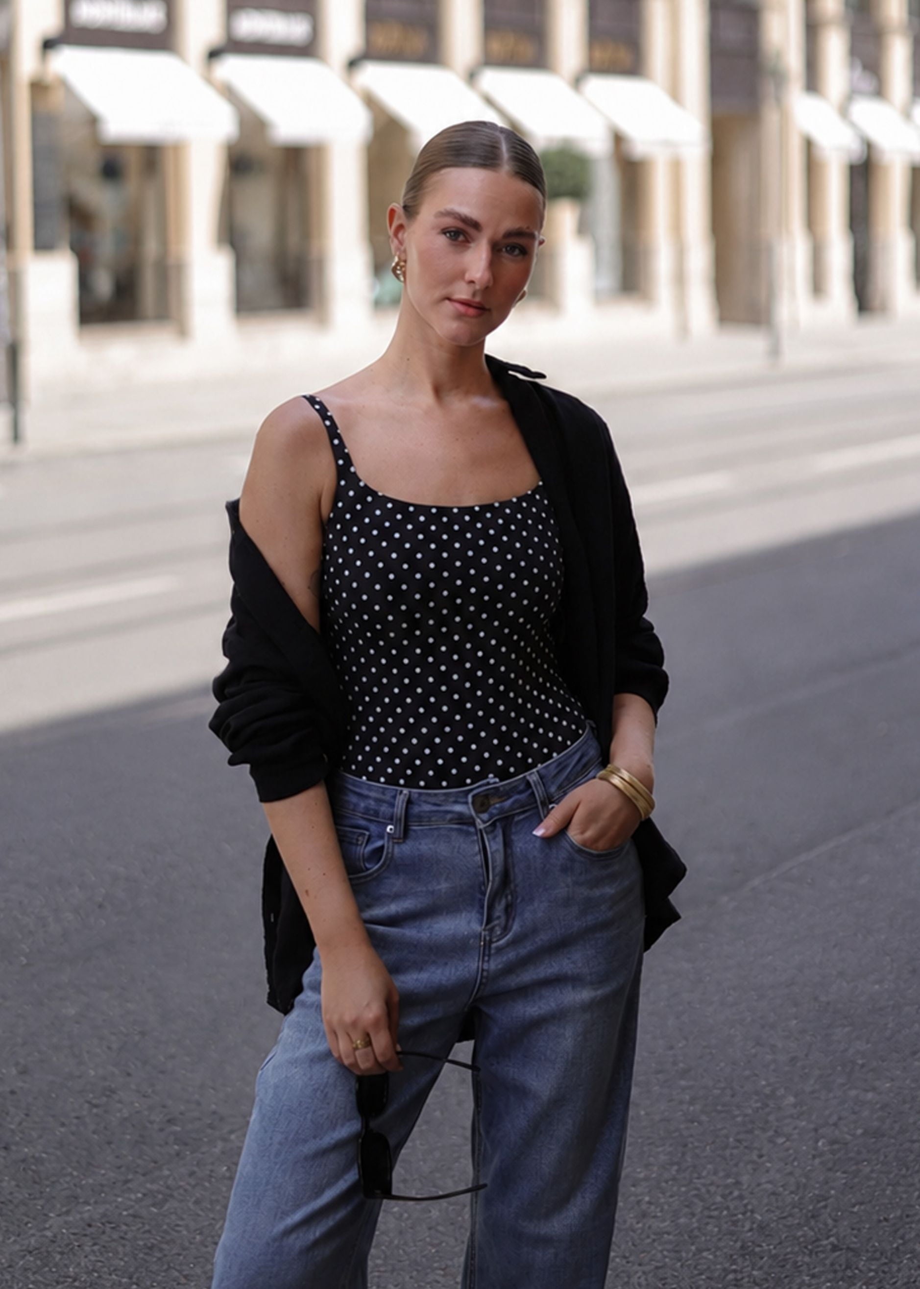 Zaira | Body de lunares · Negro