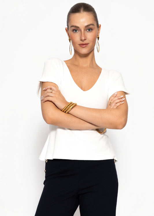 Zoe | Camiseta · Blanco roto