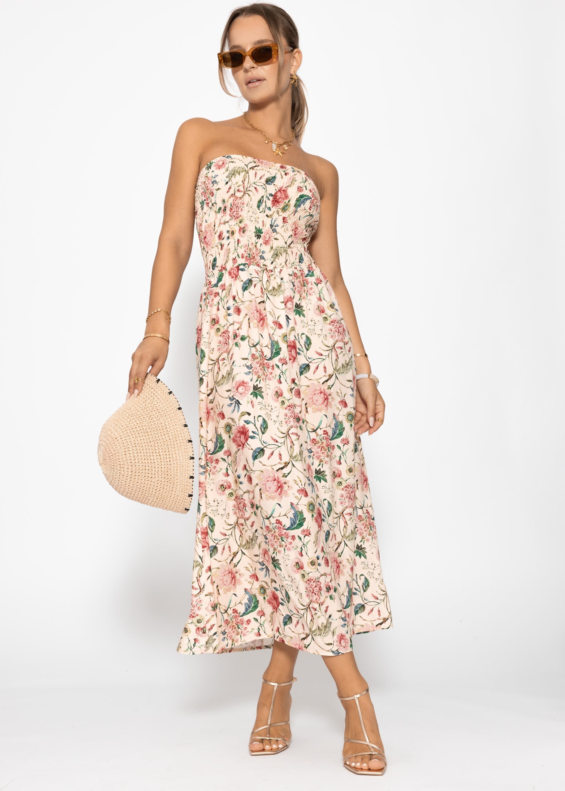 Casandra | Vestido floral · Beige