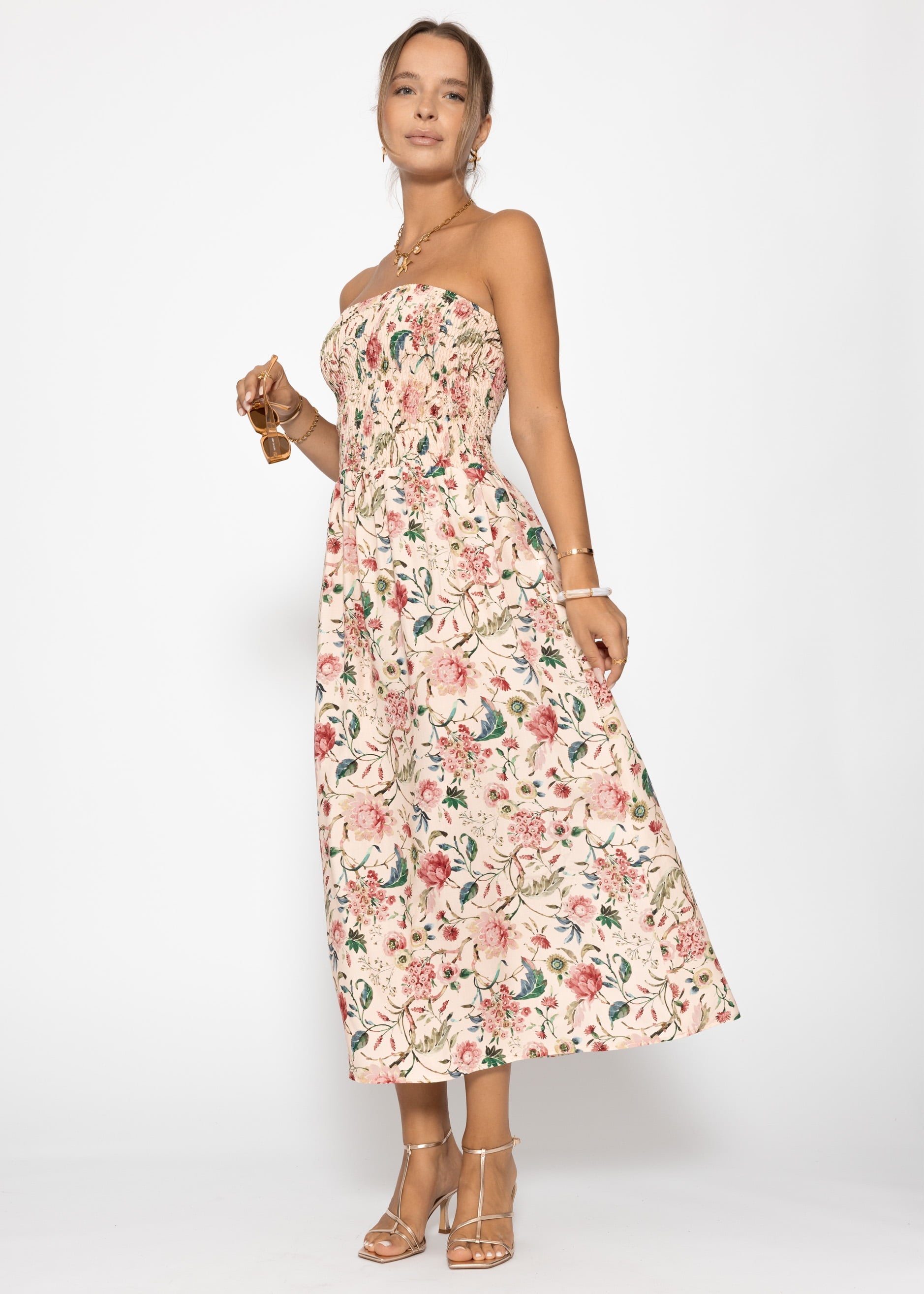 Casandra | Vestido floral · Beige