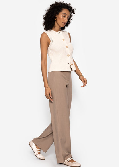Lucila | Pantalón de talle alto · Beige oscuro