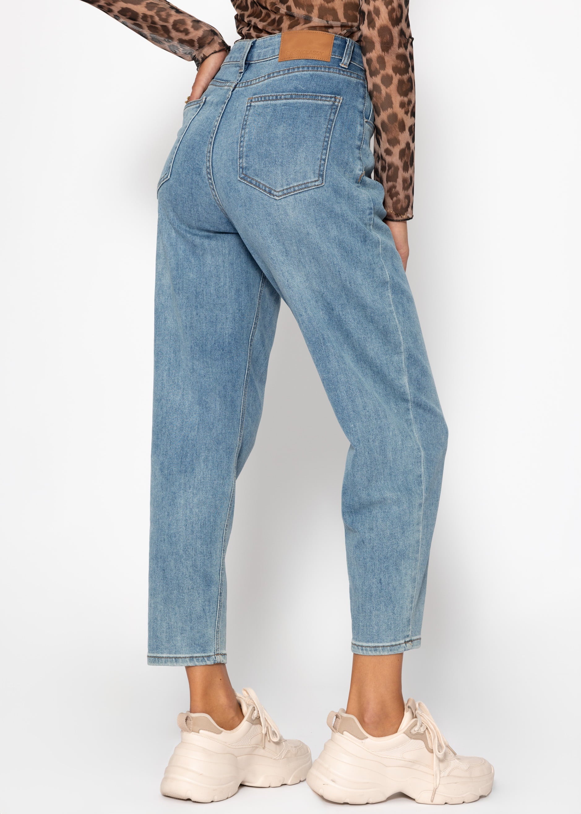 Camila | Vaqueros de talle alto · Azul
