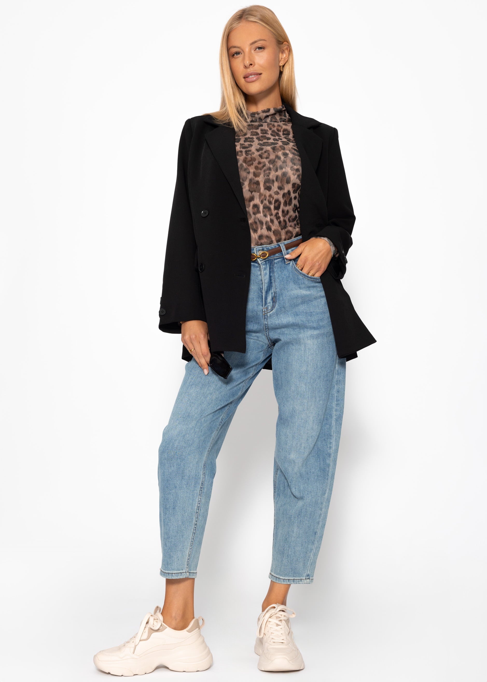 Camila | Vaqueros de talle alto · Azul