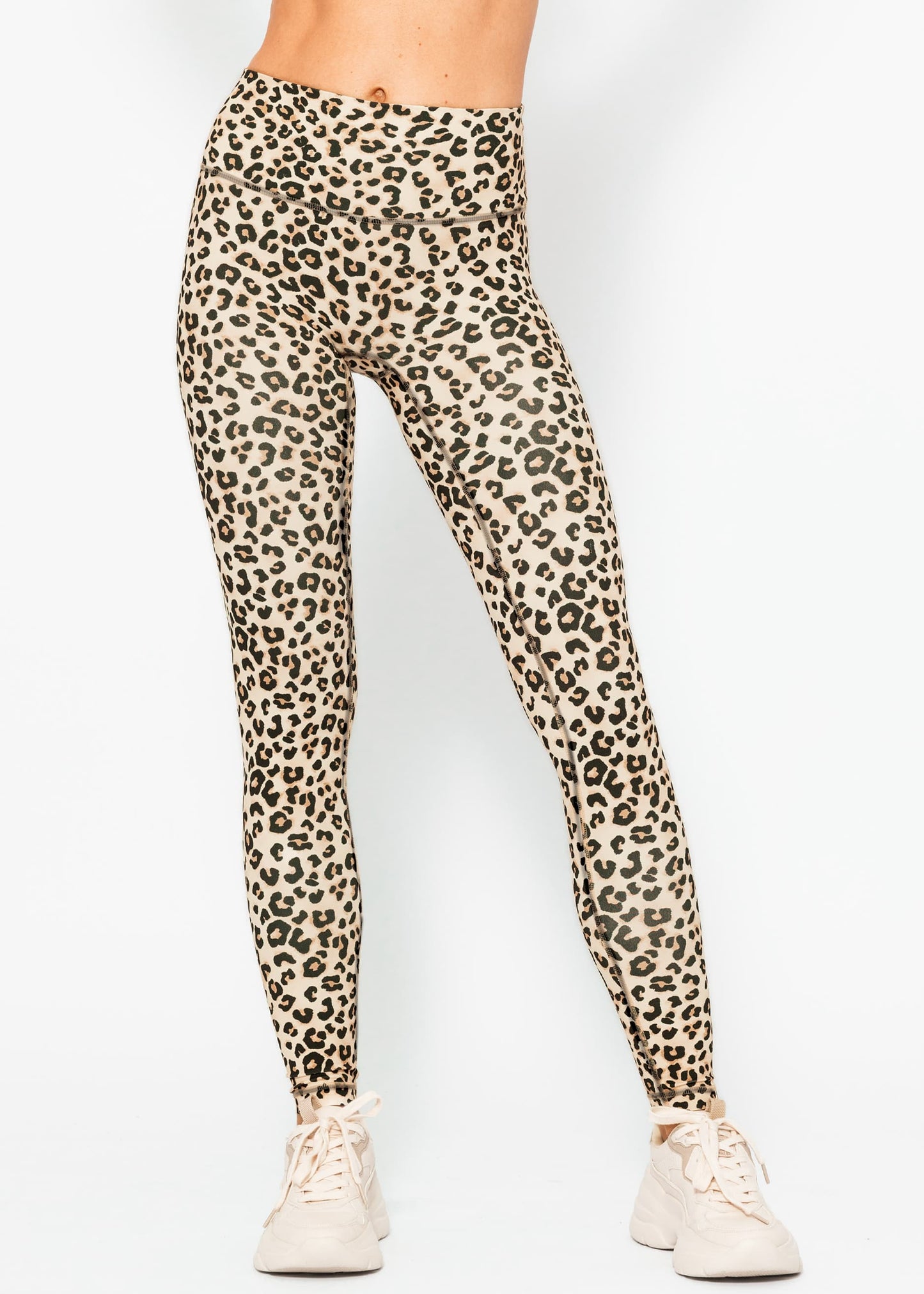 Nora | Leggings deportivos estampado leopardo · Beige