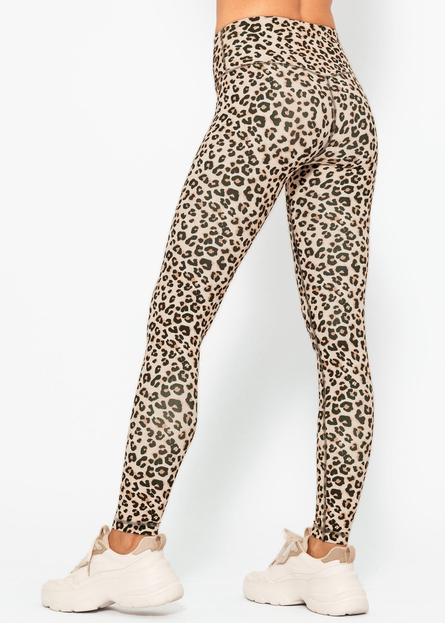 Nora | Leggings deportivos estampado leopardo · Beige