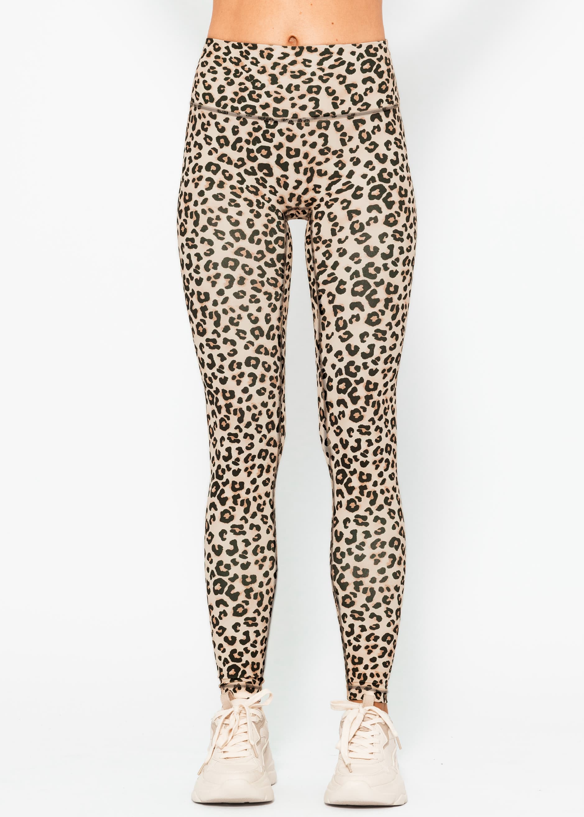 Nora | Leggings deportivos estampado leopardo · Beige