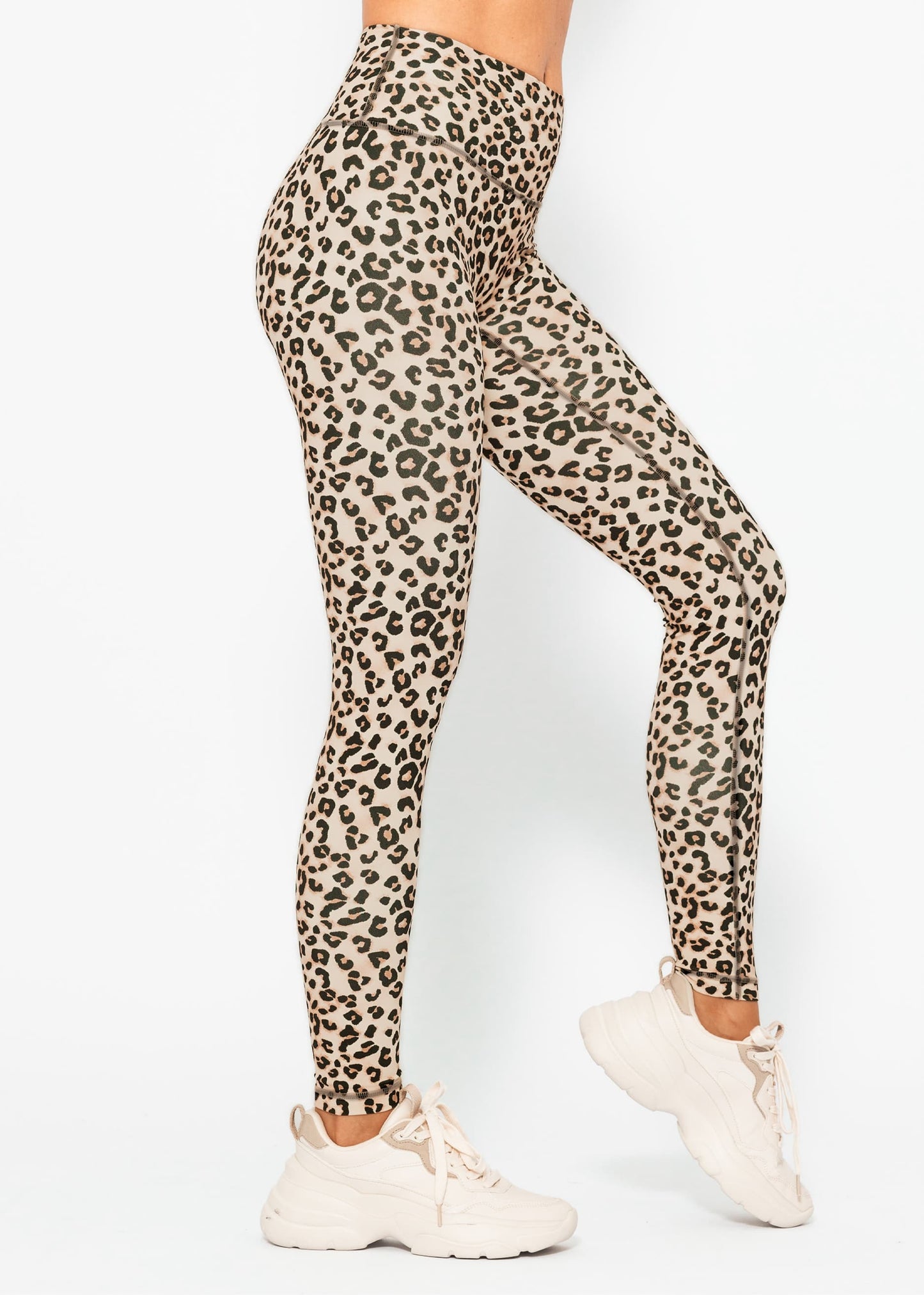 Nora | Leggings deportivos estampado leopardo · Beige