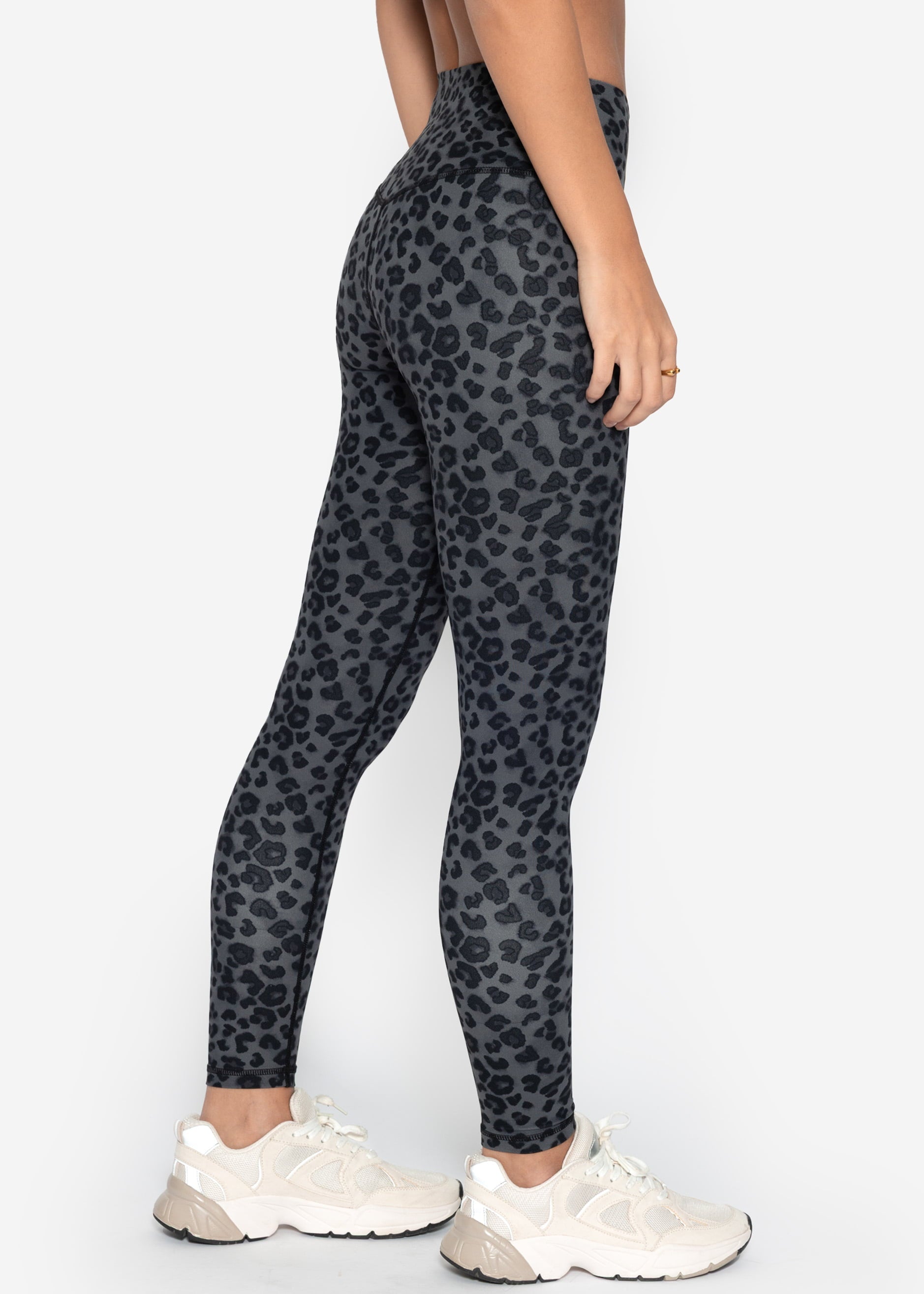 Nora | Leggings deportivos estampado leopardo · Gris