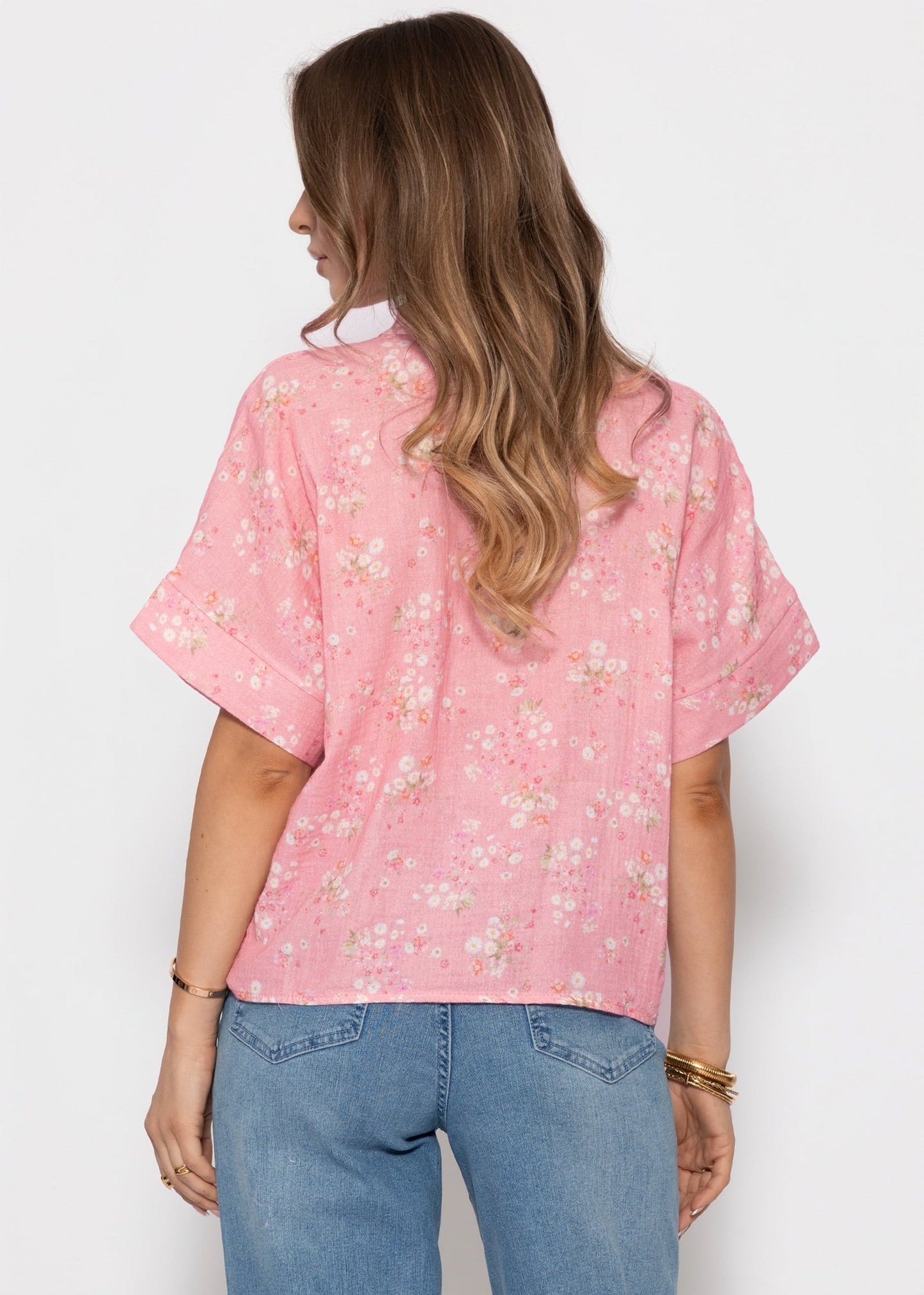 Cayetana | Blusa de muselina floral · Rosa