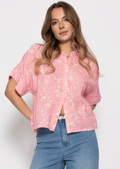 Cayetana | Blusa de muselina floral · Rosa