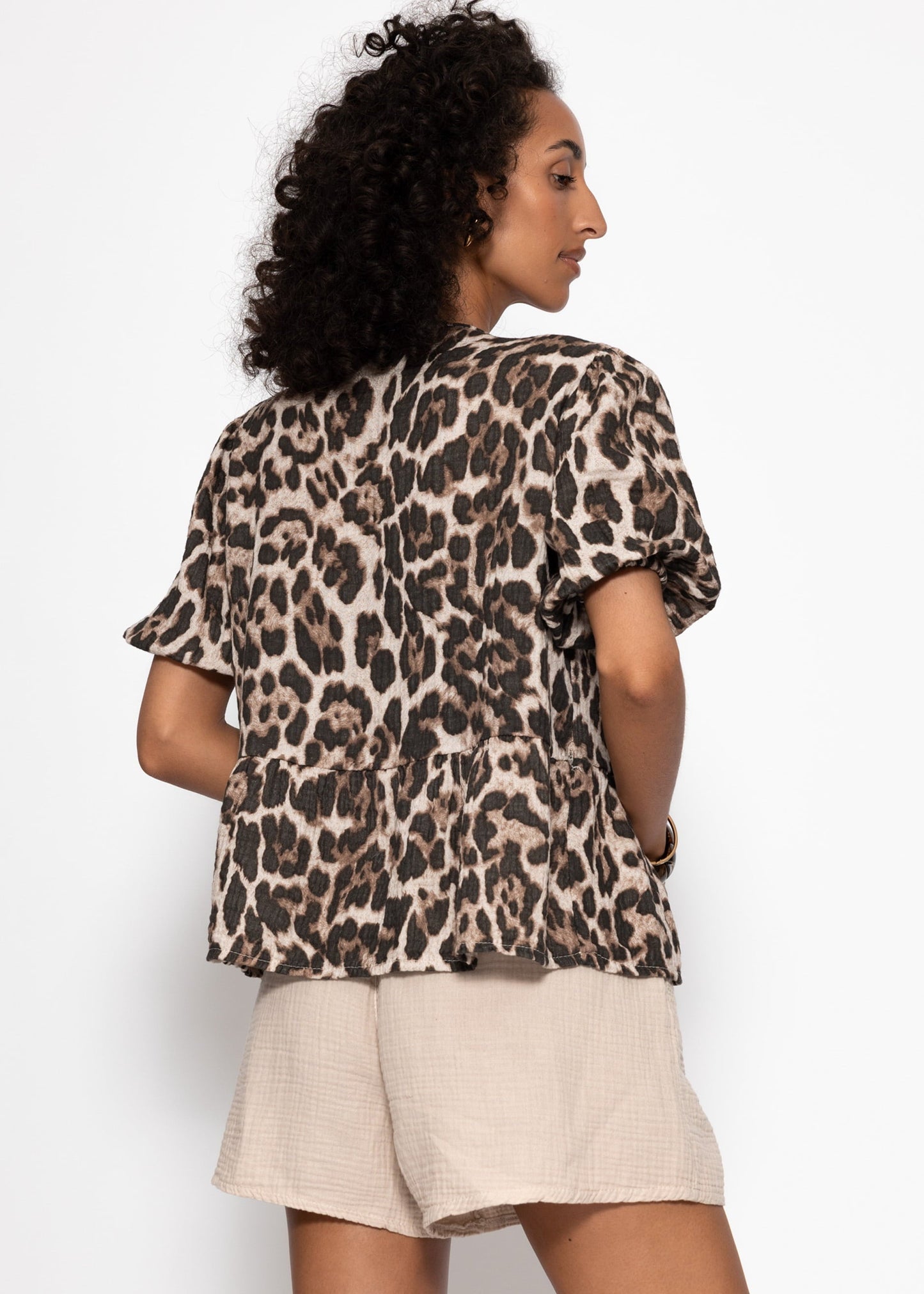 Violeta | Blusa estampado leopardo · Marrón