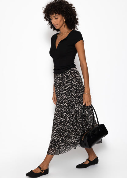 Greta | Falda larga de gasa · Negro