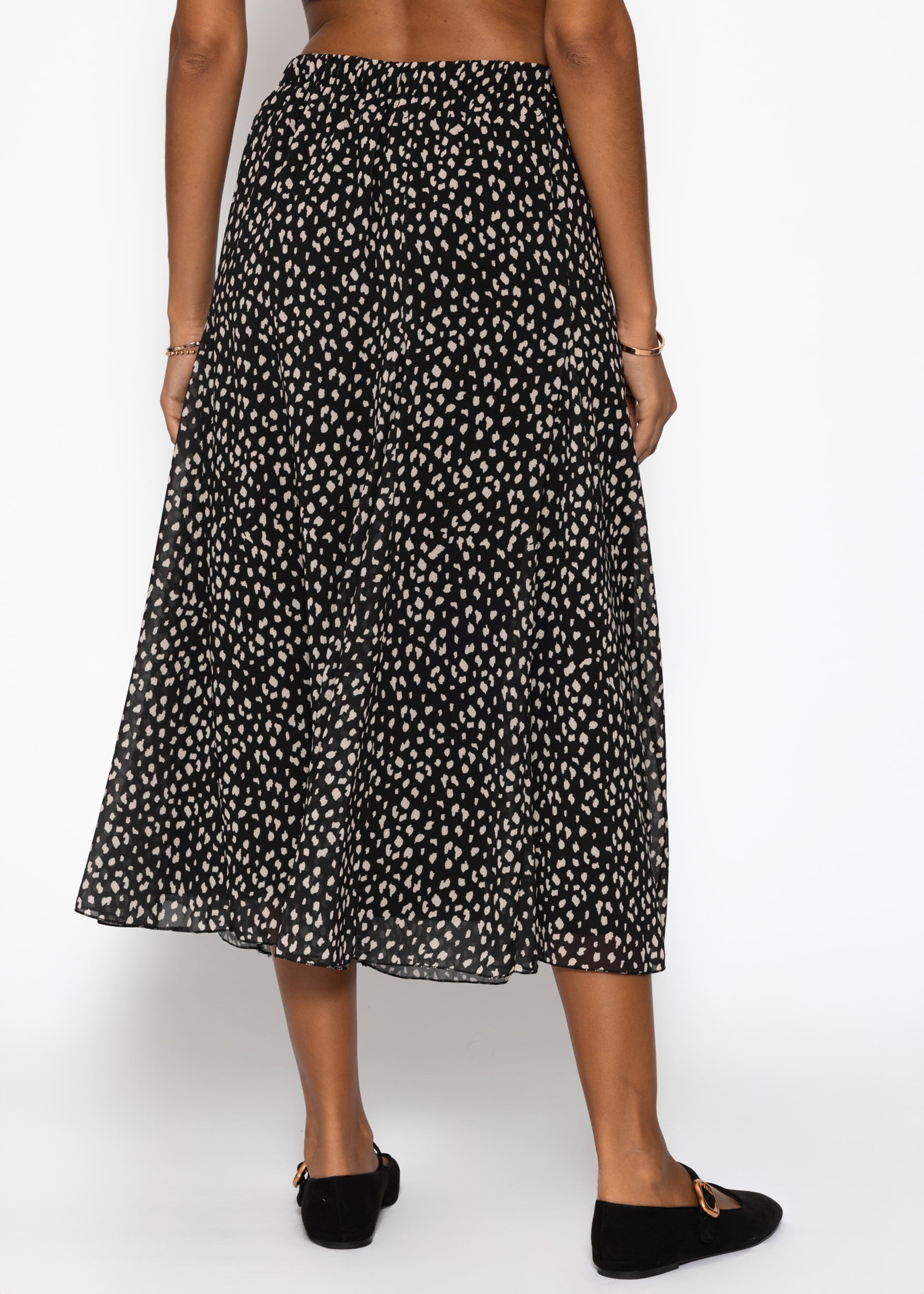 Greta | Falda larga de gasa · Negro