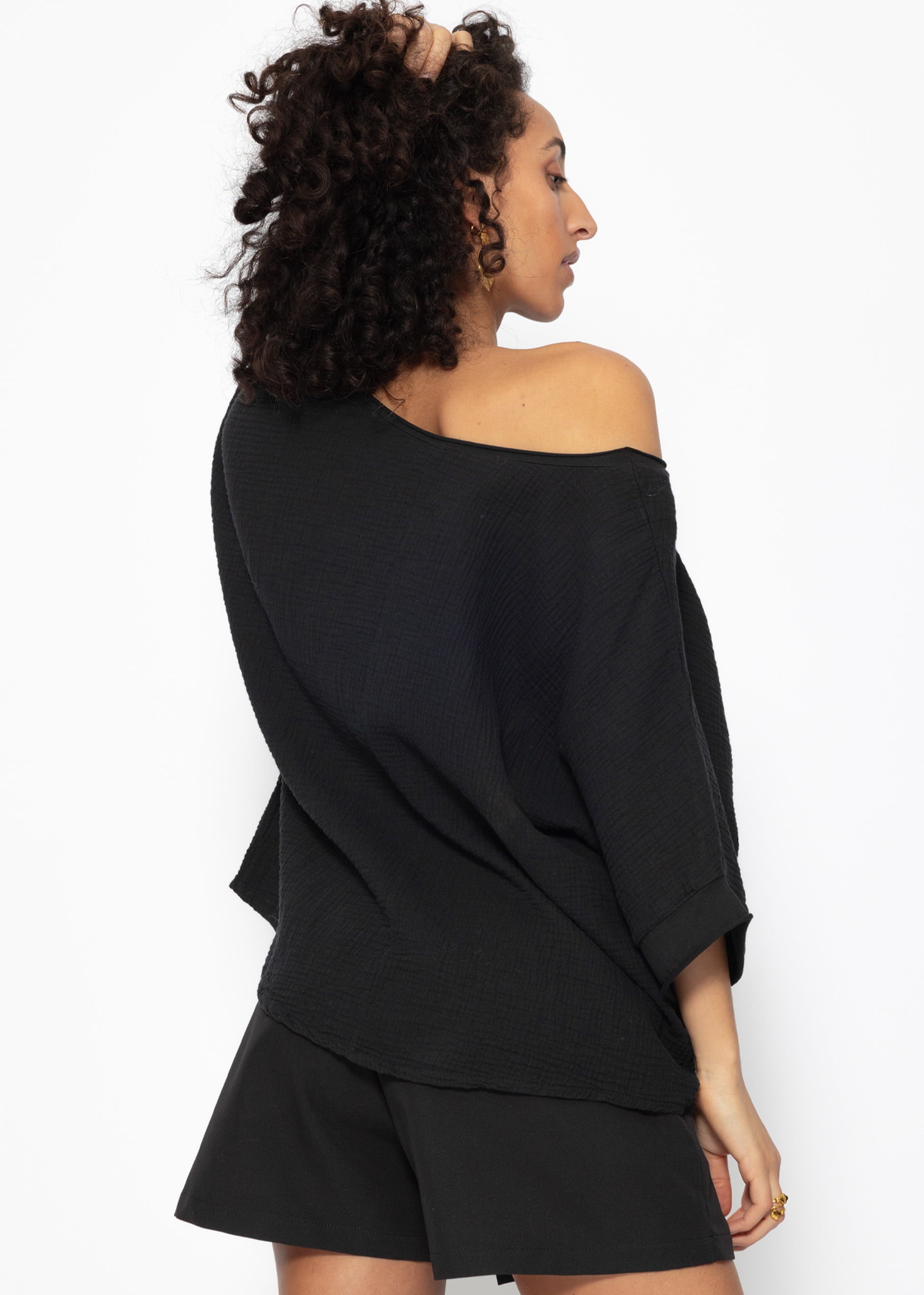 Vega | Camiseta de muselina · Negro