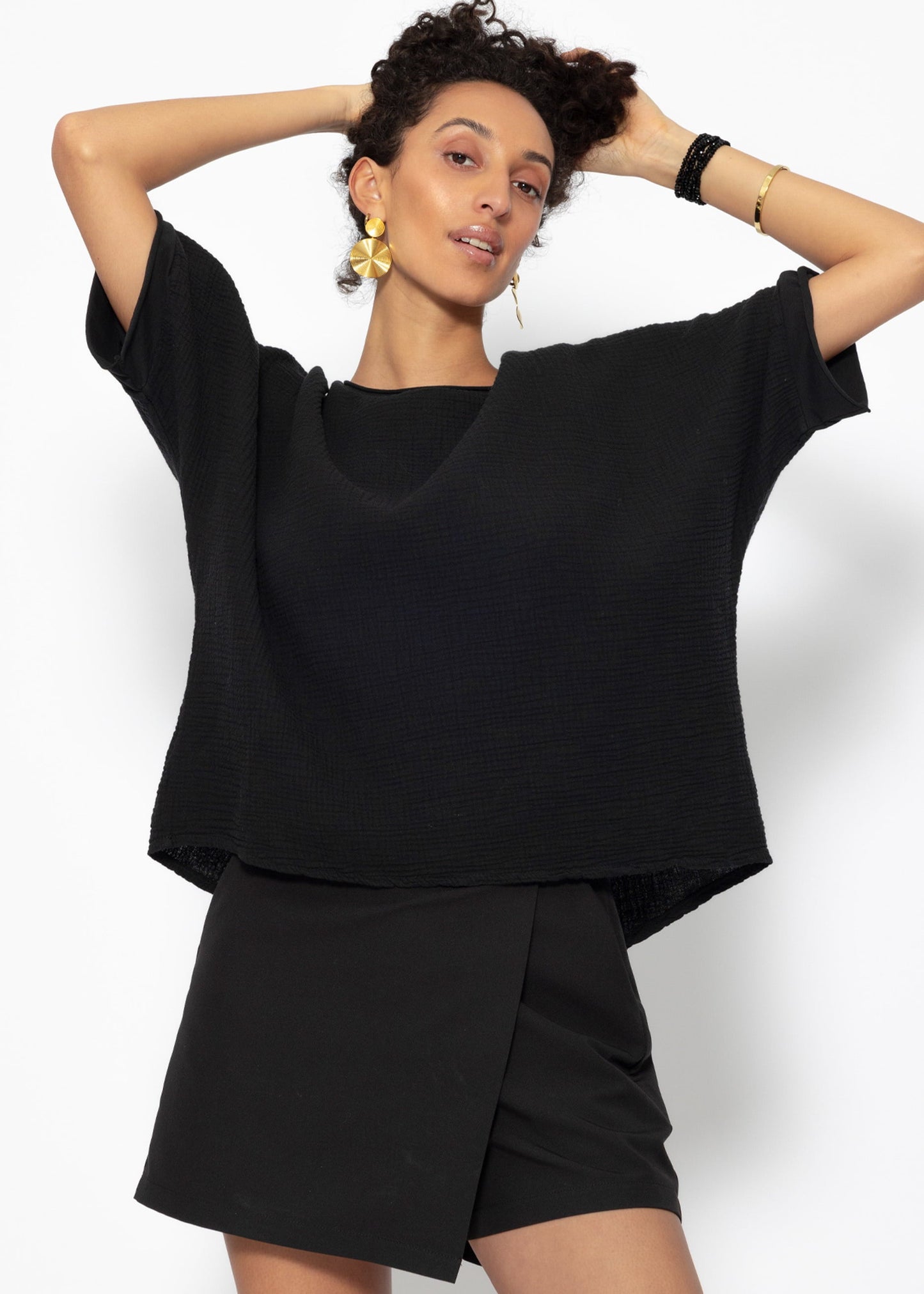 Vega | Camiseta de muselina · Negro