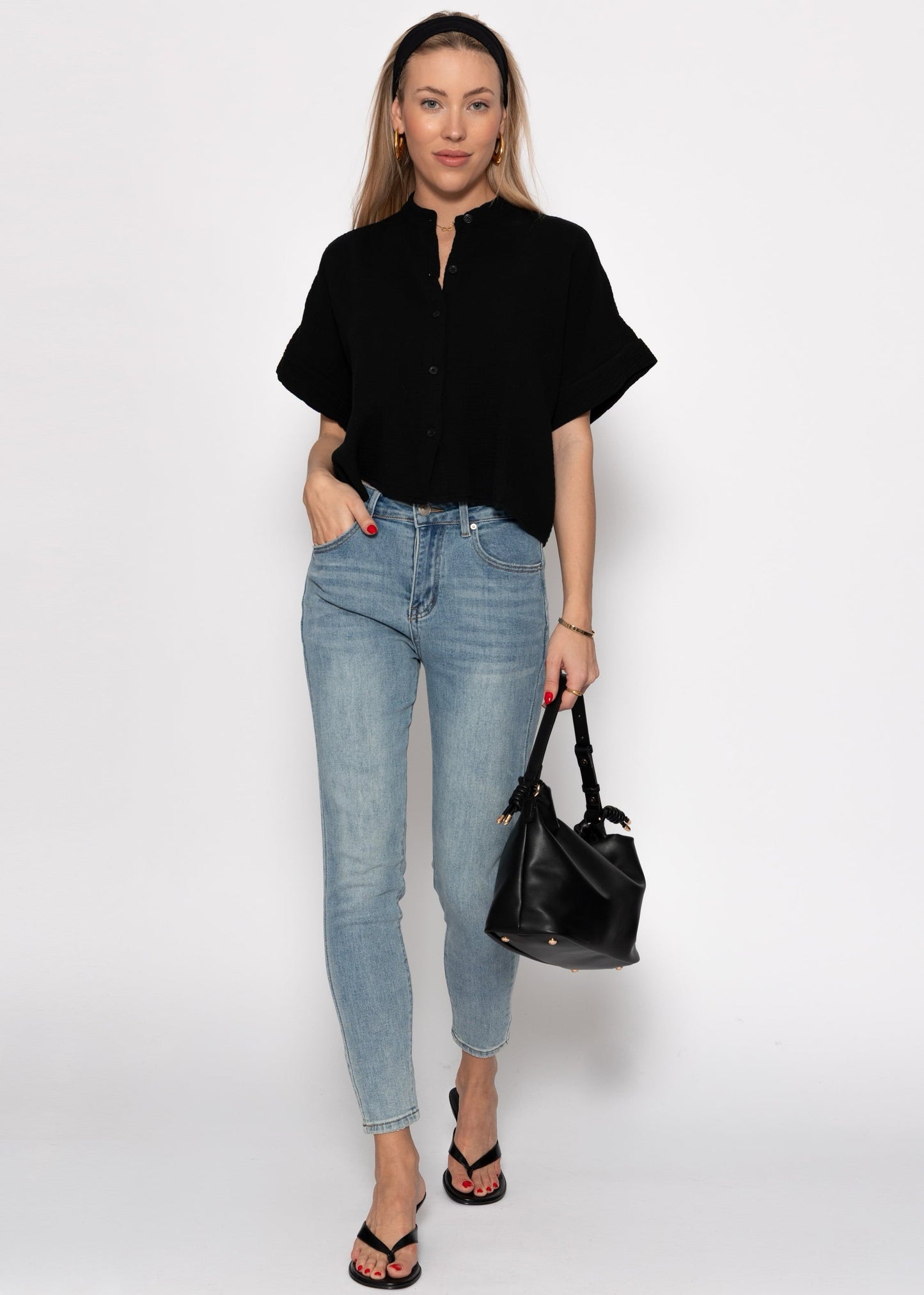 Ilana | Blusa de muselina · Negro