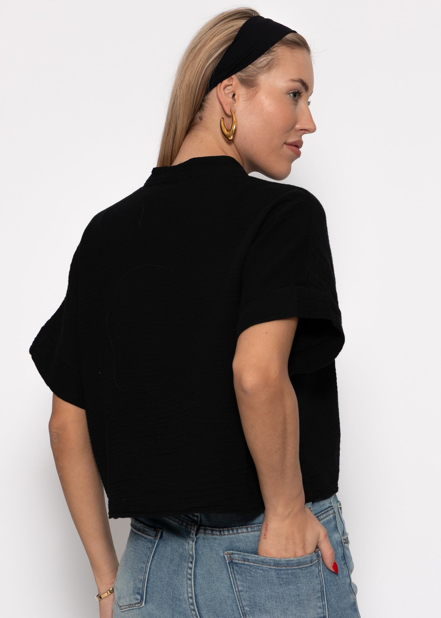 Ilana | Blusa de muselina · Negro