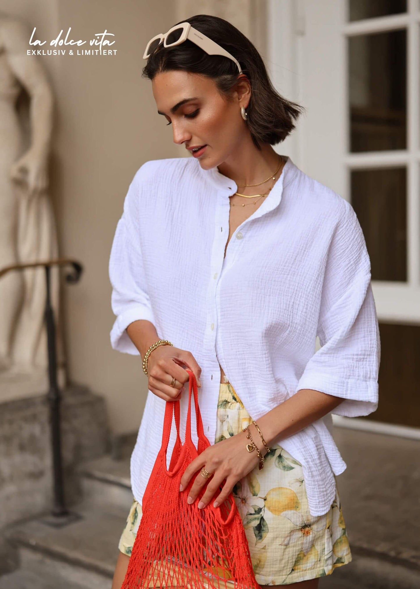 Cora | Blusa de muselina · Blanco