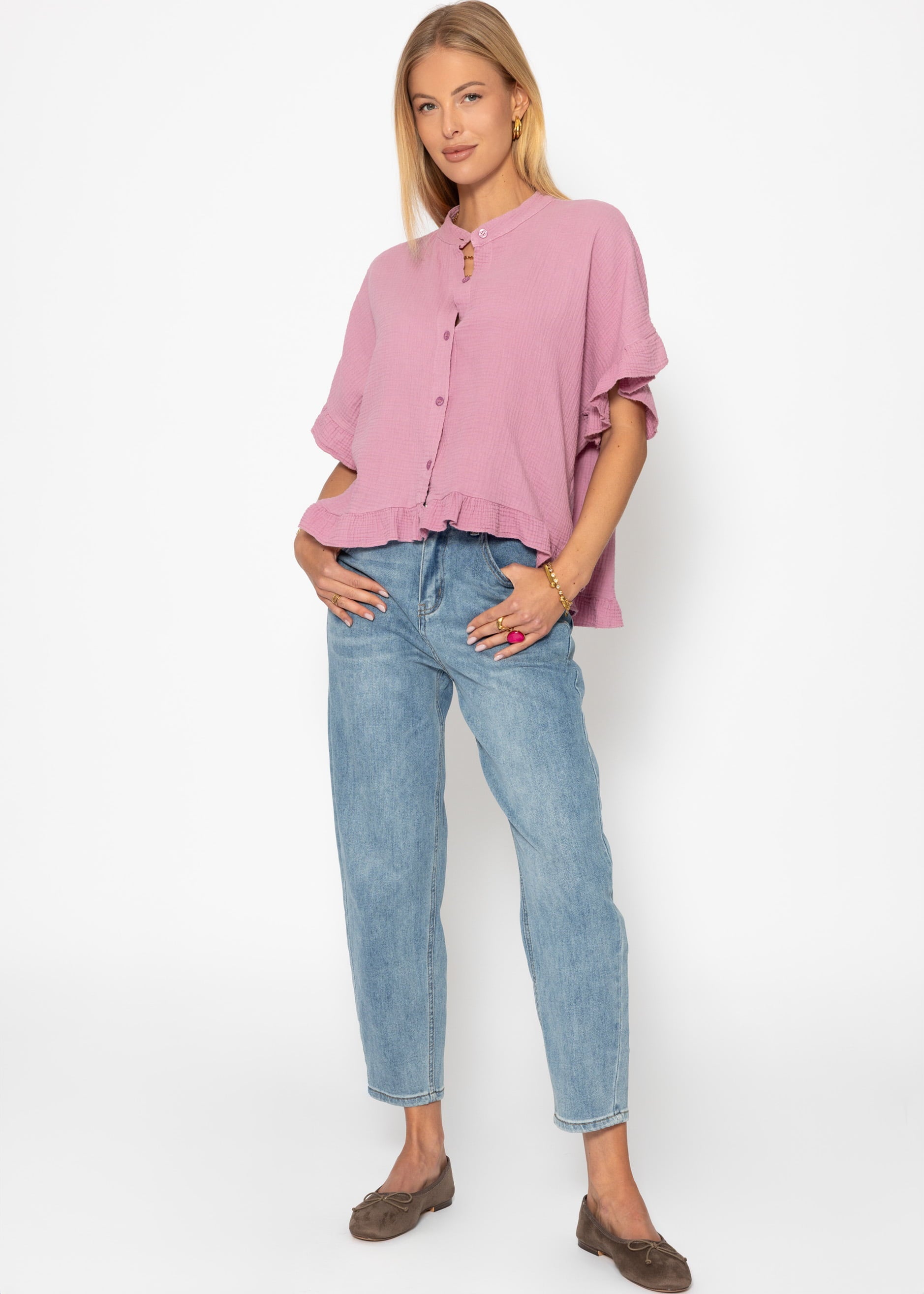 Clea | Blusa de muselina · Rosa