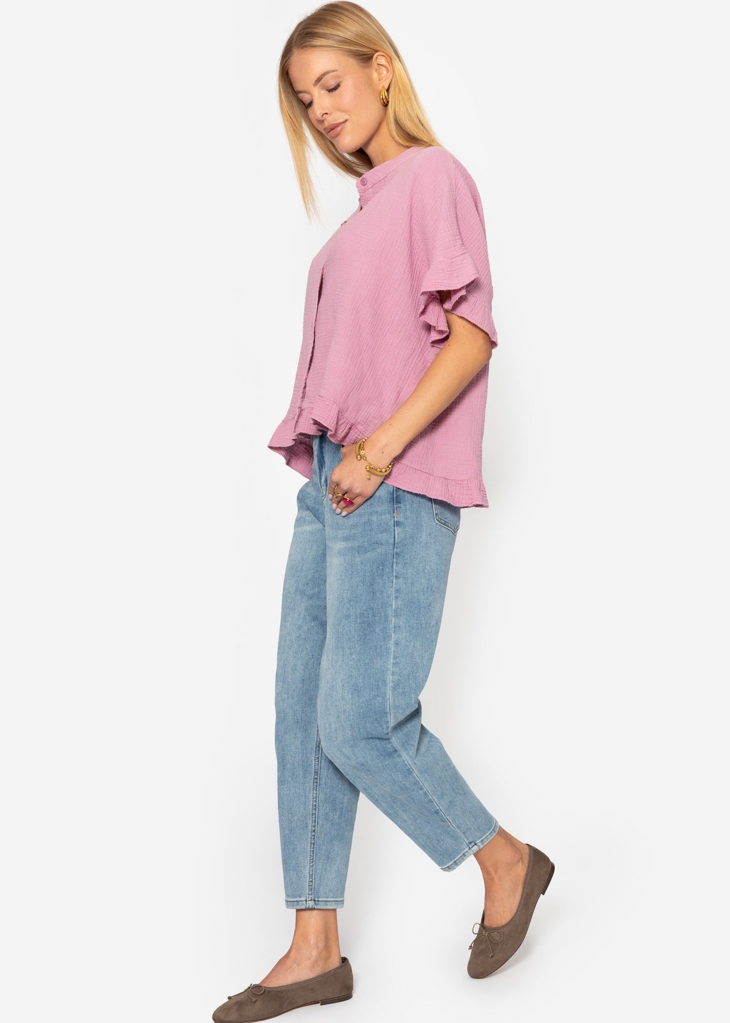 Clea | Blusa de muselina · Rosa