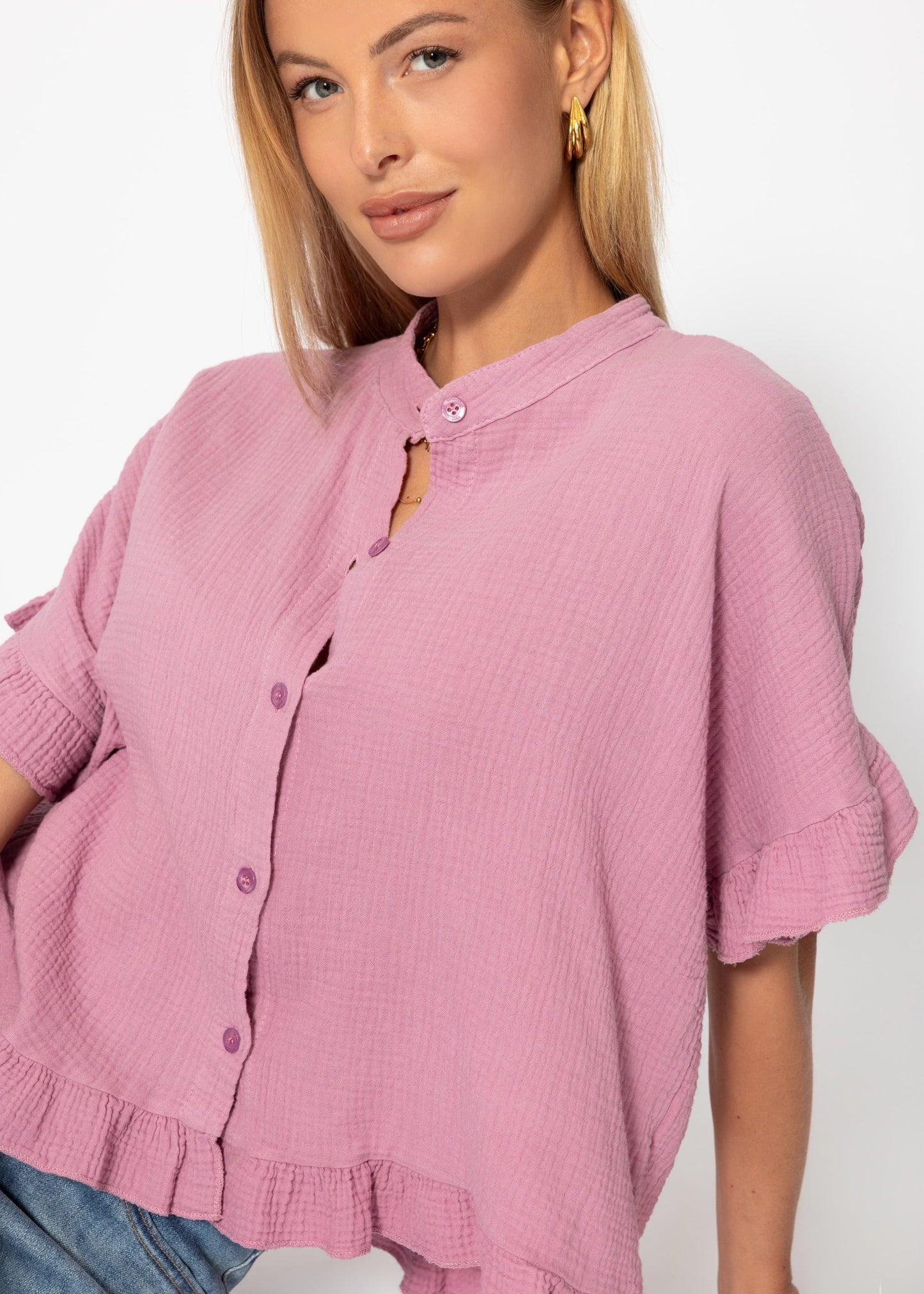 Clea | Blusa de muselina · Rosa