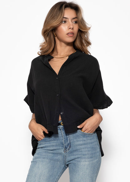 Clea | Blusa de muselina · Negro