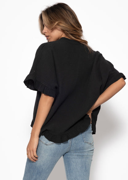 Clea | Blusa de muselina · Negro