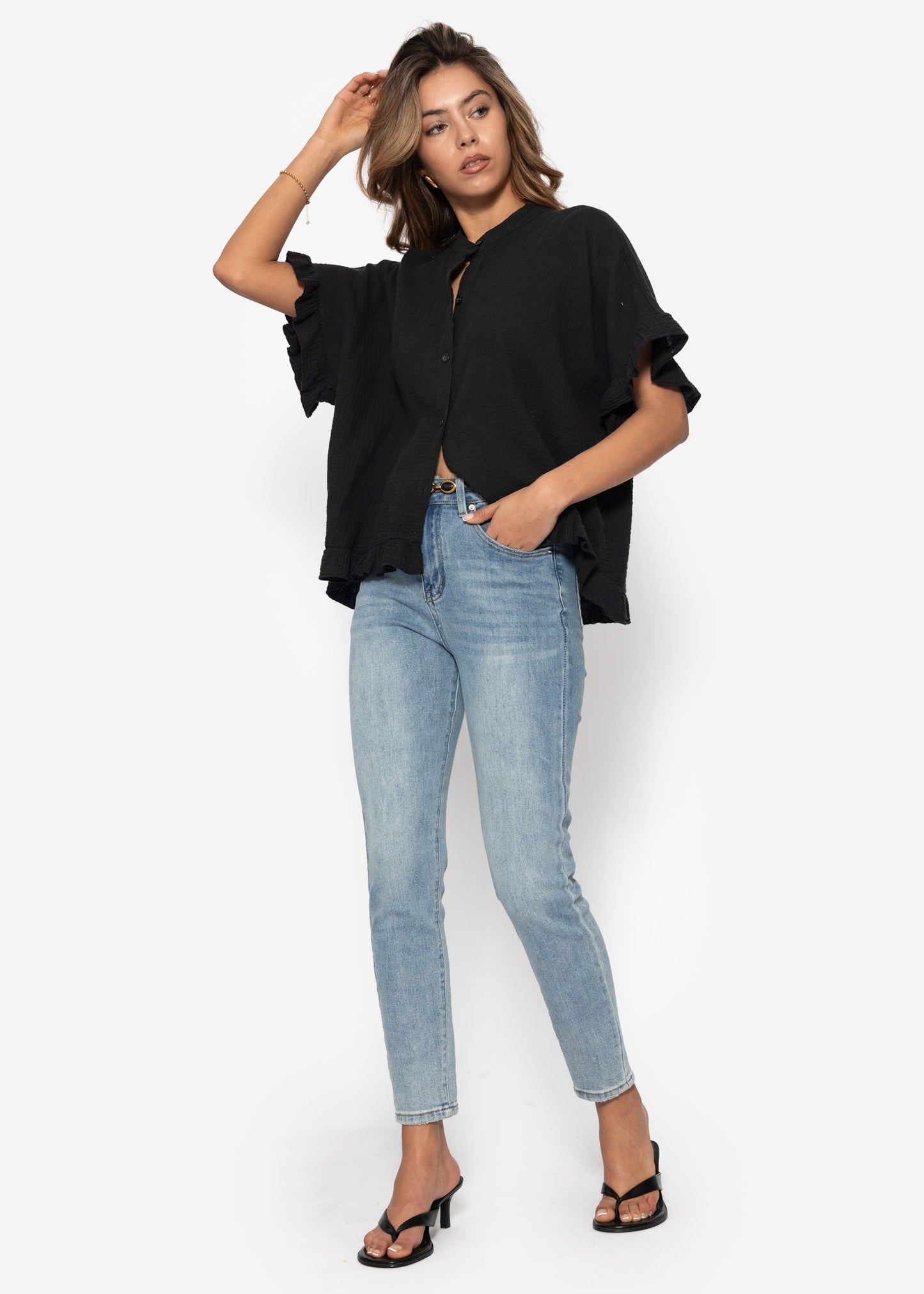 Clea | Blusa de muselina · Negro