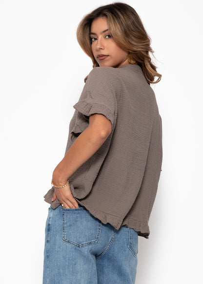 Clea | Blusa de muselina · Taupe