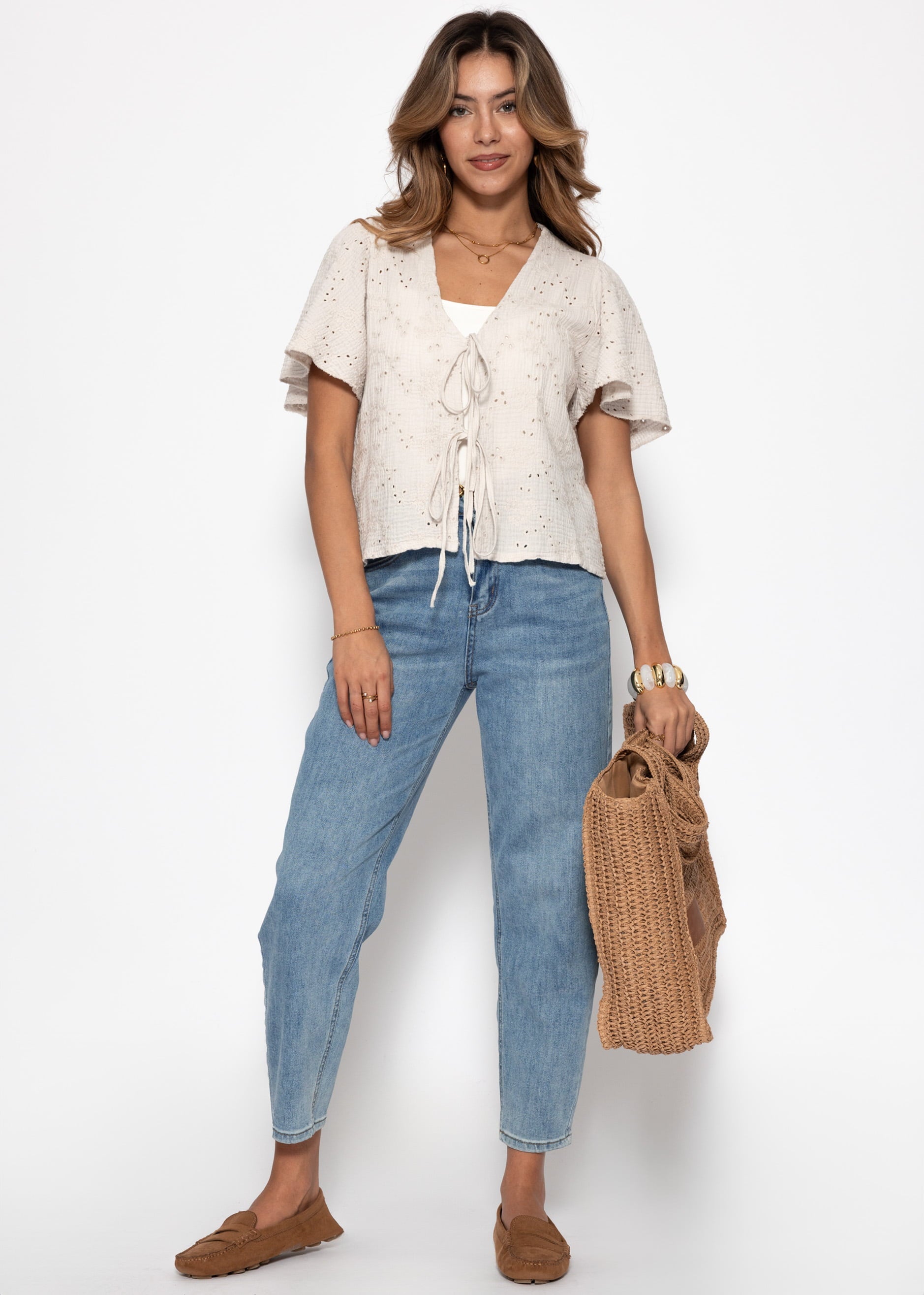 Aluna | Blusa de muselina · Beige claro