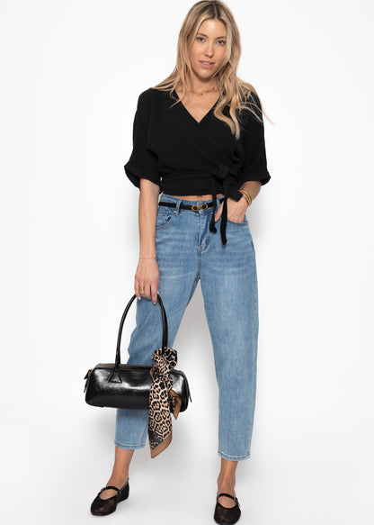 Ivet | Blusa de muselina · Negro