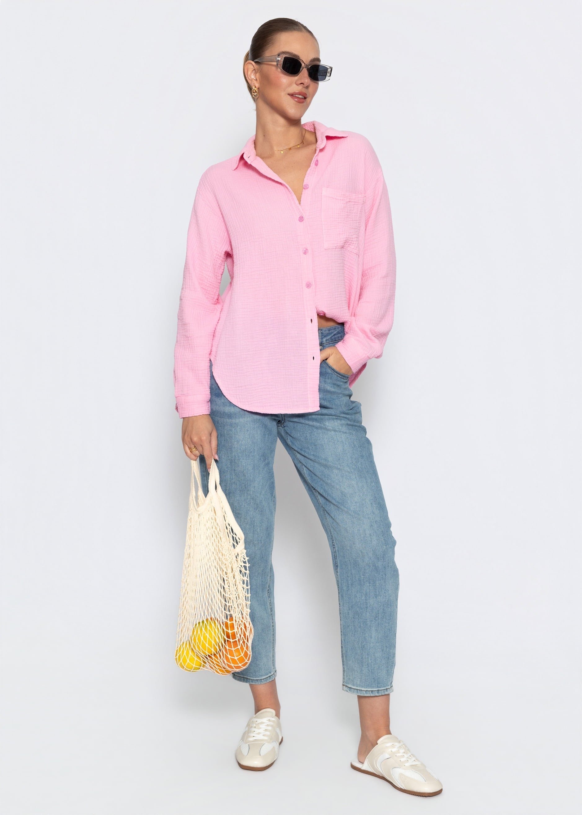 Amaia | Blusa de muselina · Rosa bebé