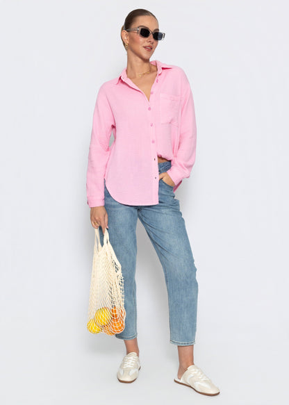 Amaia | Blusa de muselina · Rosa bebé