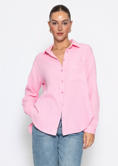 Amaia | Blusa de muselina · Rosa bebé
