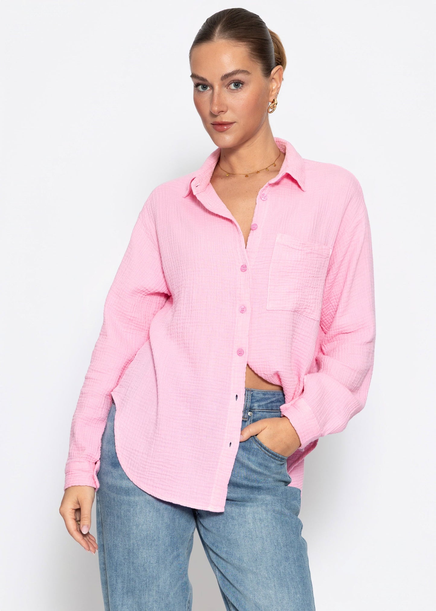 Amaia | Blusa de muselina · Rosa bebé