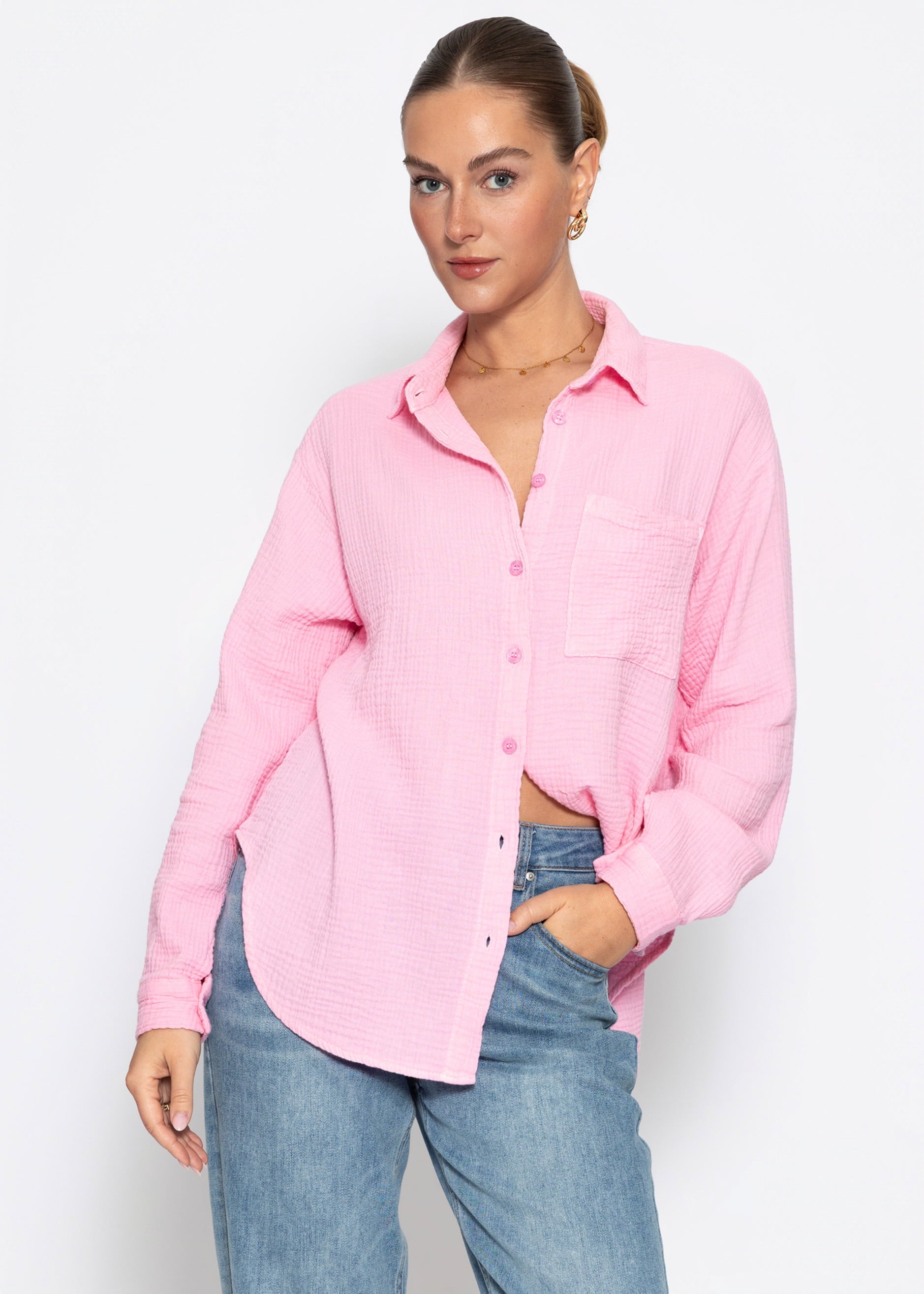 Amaia | Blusa de muselina · Rosa bebé