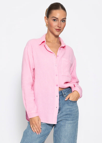 Amaia | Blusa de muselina · Rosa bebé