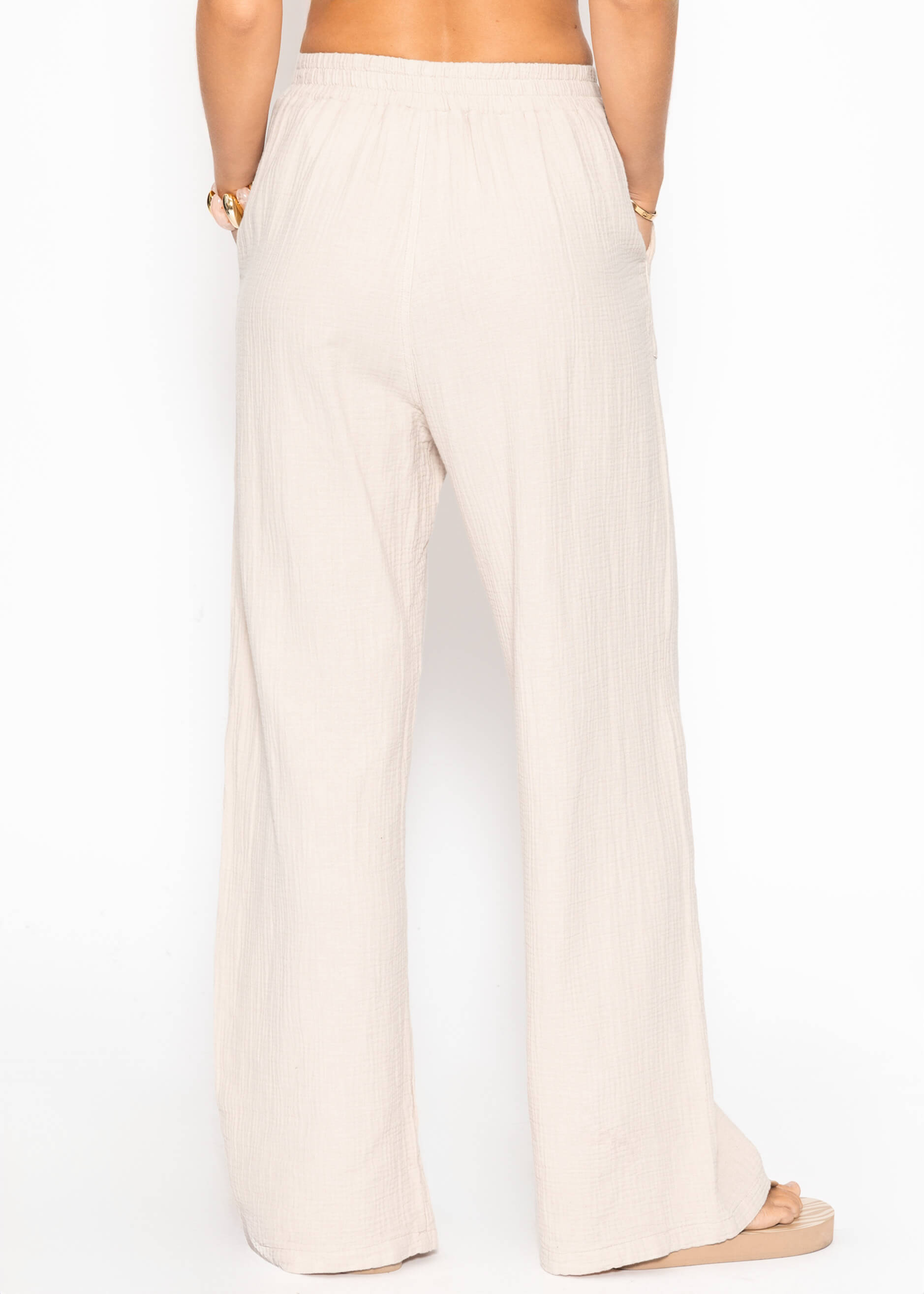 Estela | Pantalón de muselina · Beige claro