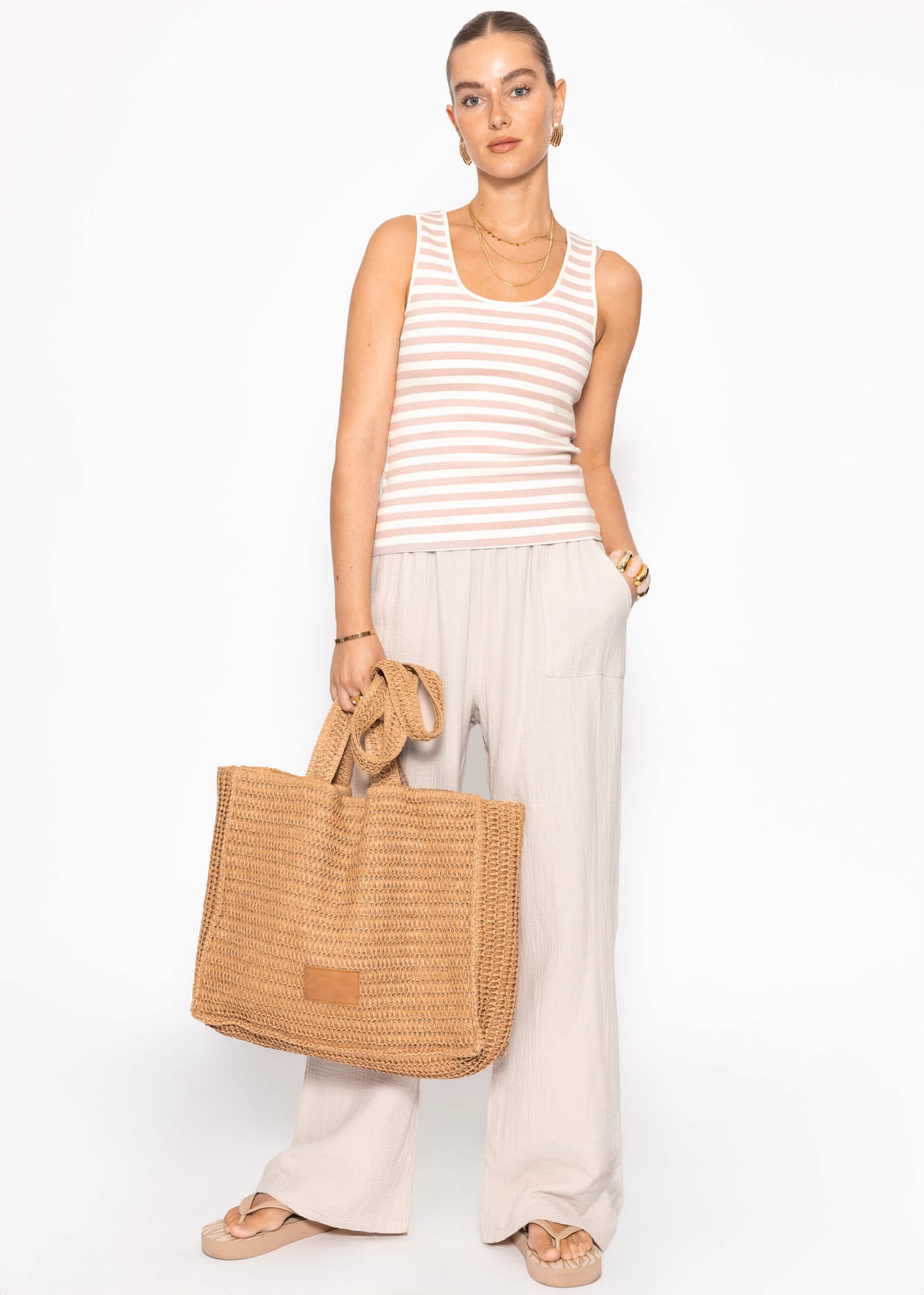 Estela | Pantalón de muselina · Beige claro