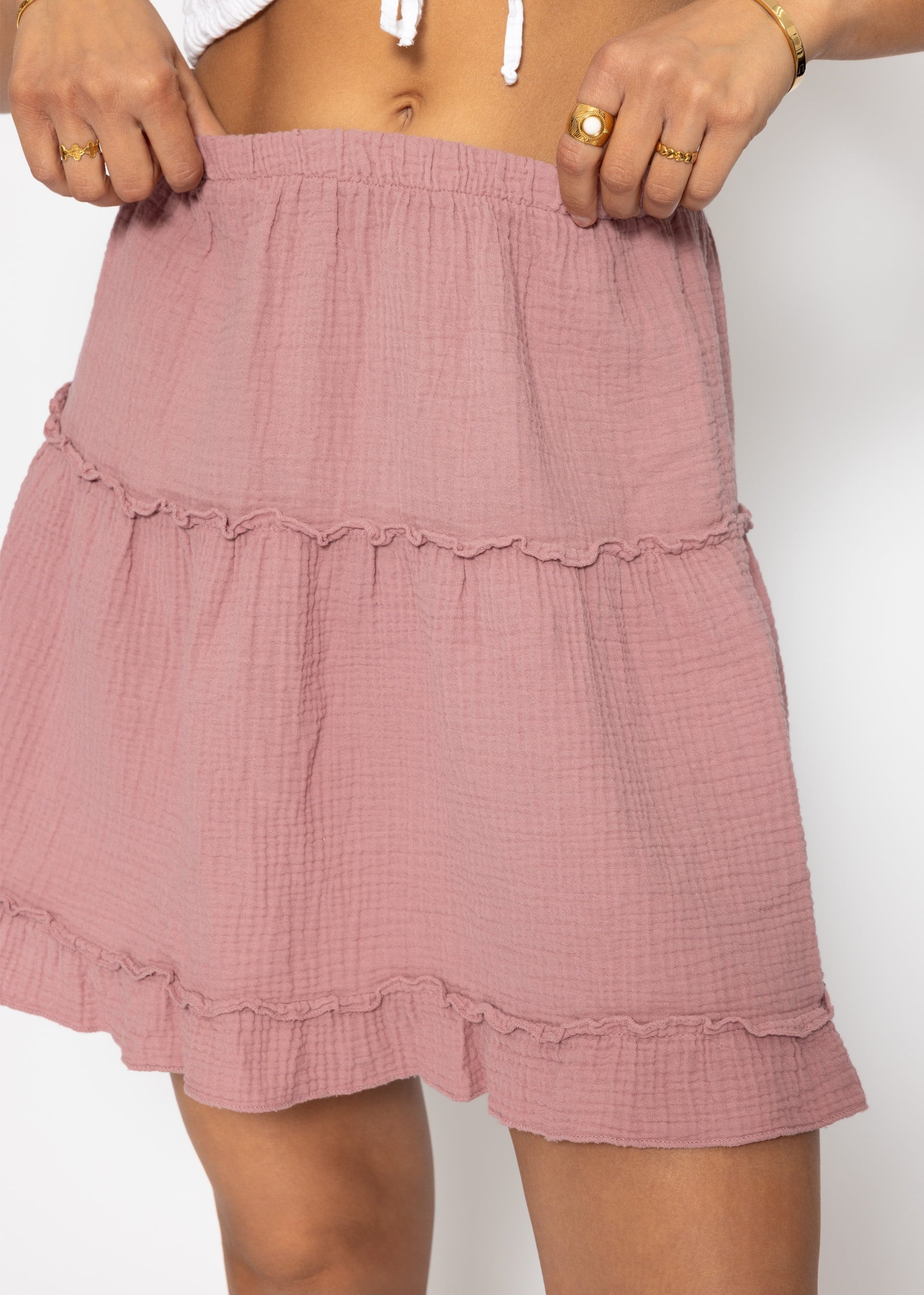 Sienna | Falda de muselina · Rosa palo