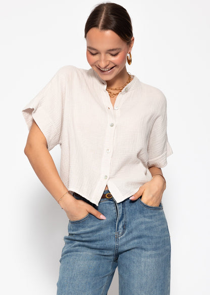 Ilana | Blusa de muselina · Beige claro