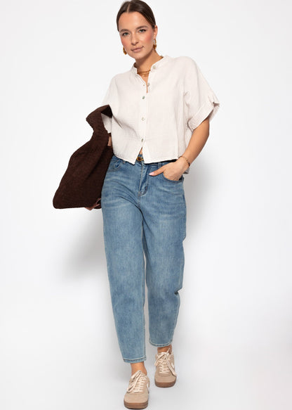 Ilana | Blusa de muselina · Beige claro